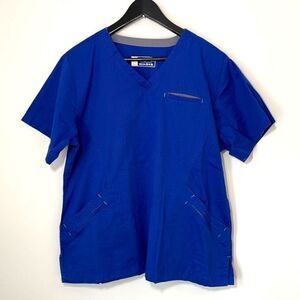 Bio Bring it‎ On Medical Scrub Top. Size XL Royal Blue